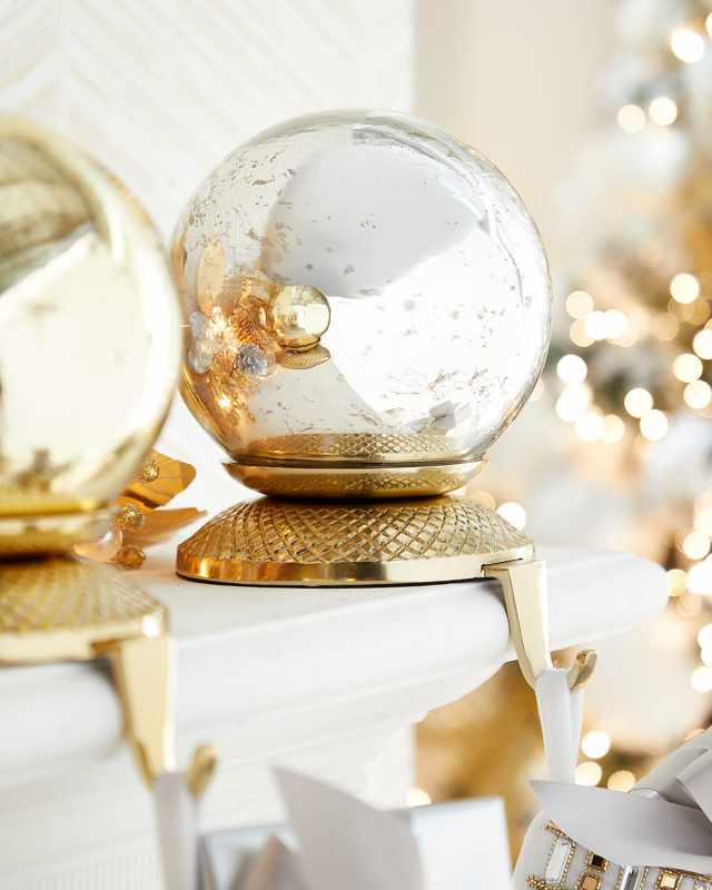 Glass Sphere Stocking Holder